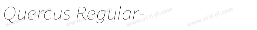 Quercus Regular字体转换